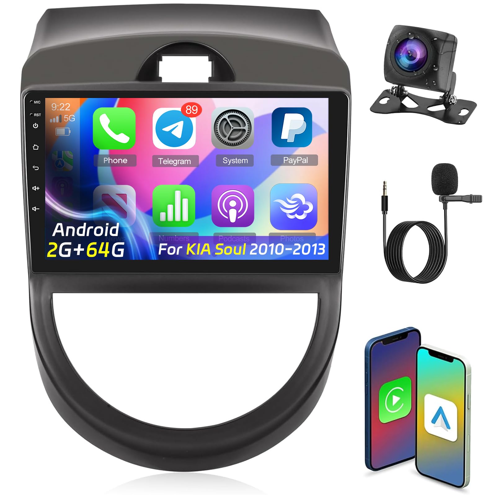 Amazon.com: [2+64G] NHOPEEW Car Radio for KIA Soul 2010-2013